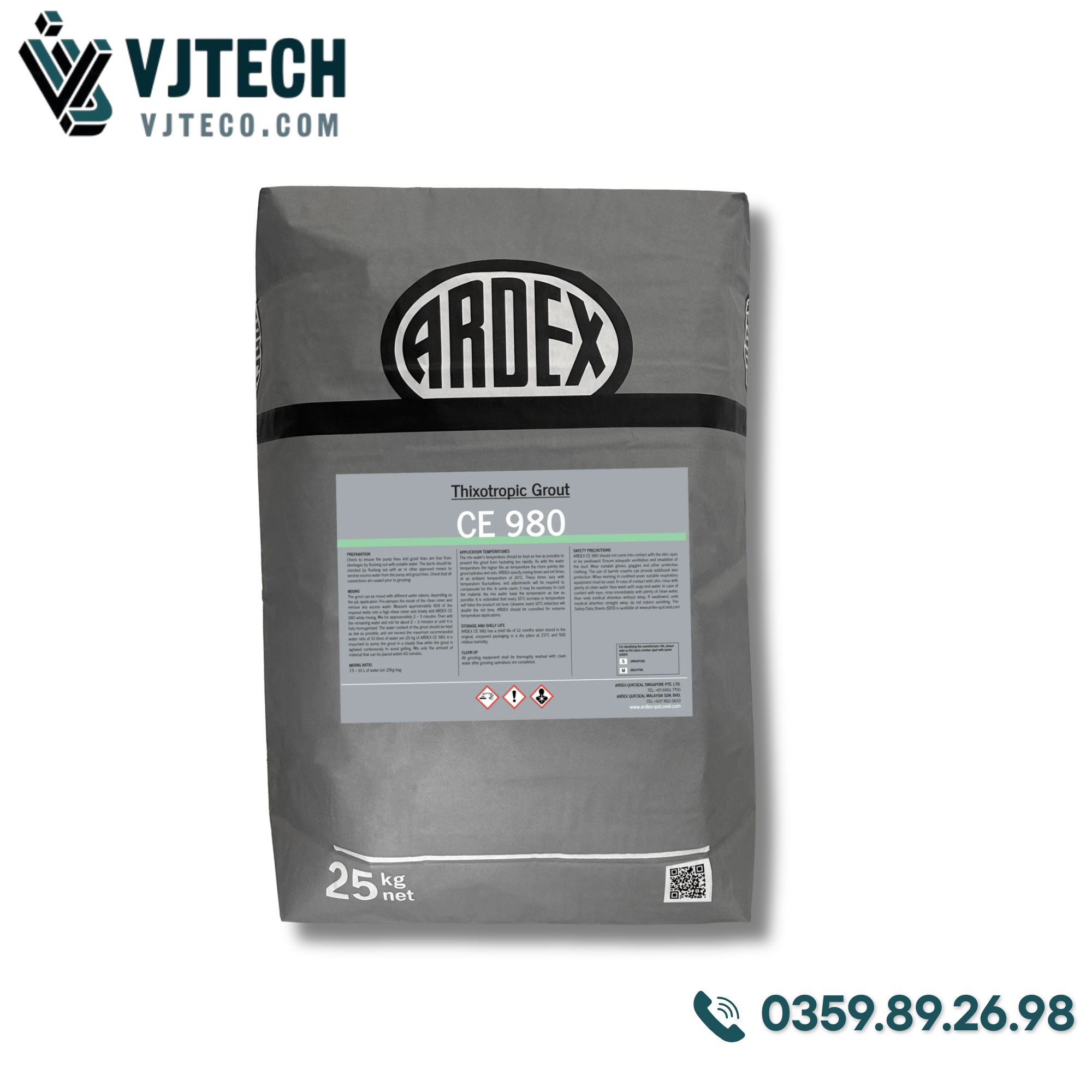 ARDEX CE 980 - vữa rót gốc xi măng có tính lưu biến (thixotropic) (1) ARDEX CE 980 - vữa rót gốc xi măng có tính lưu biến (thixotropic)
