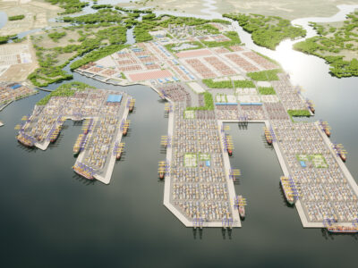 Phối cảnh dự án Cảng Cái Mép Hạ. (Ảnh: Portcoast).