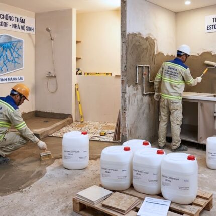 Chống ẩm và chống thấm hoá chất cho bê tông và nền xây dựng