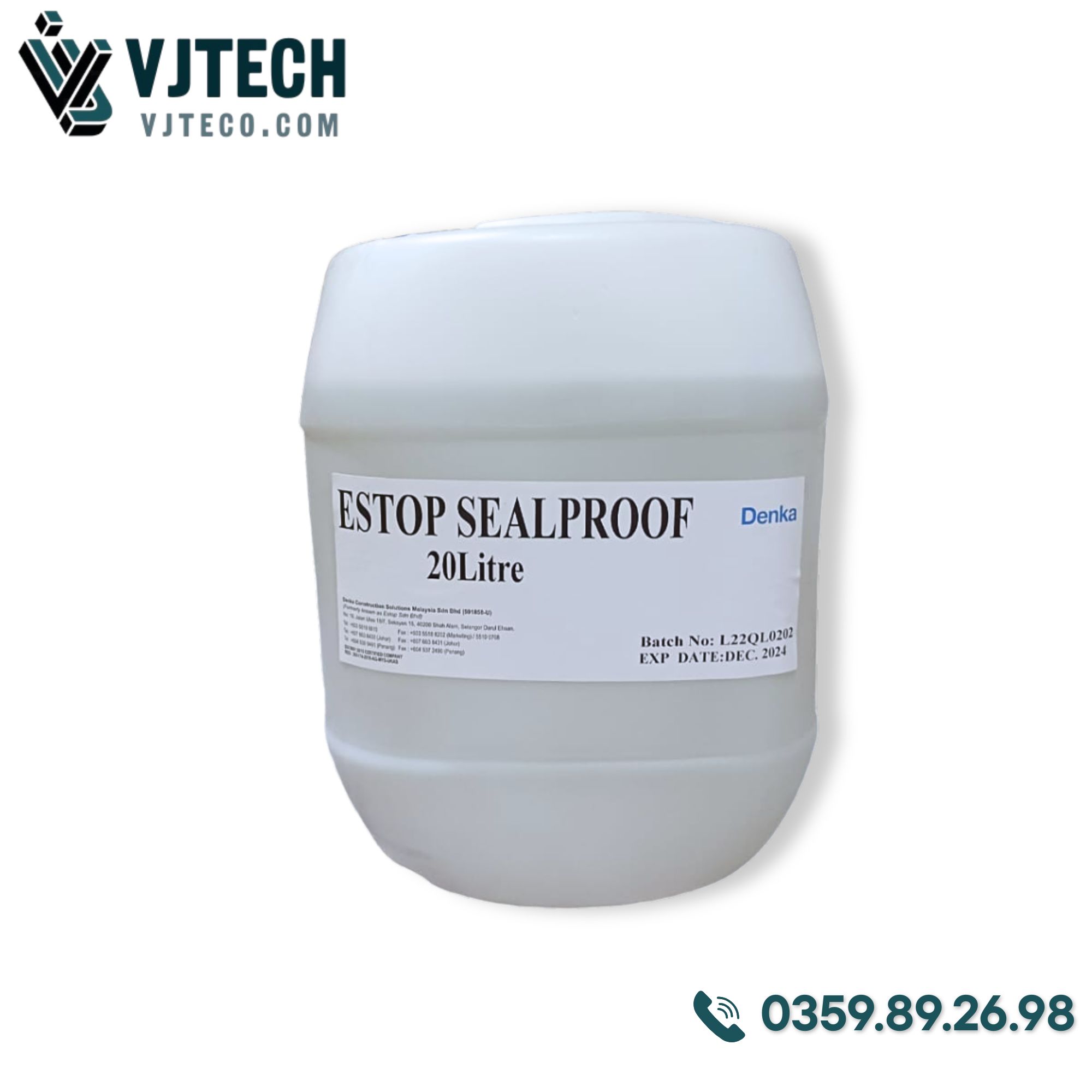 ESTOP SEALPROOF Hệ thống kết tinh hỗ trợ thâm nhập và chống thấm cho lớp bê tông cũ hoặc mới